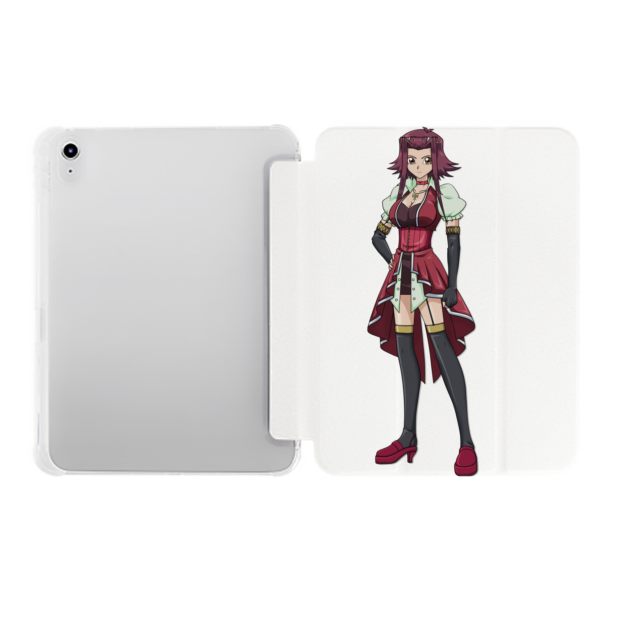 （画像用） 遊☆戯☆王 Yu-Gi-Oh! IPad ケース ペン収納付き 三つ折りスタンド PUレザー×シリコン 対応機種9.5/10.5/10.9インチ